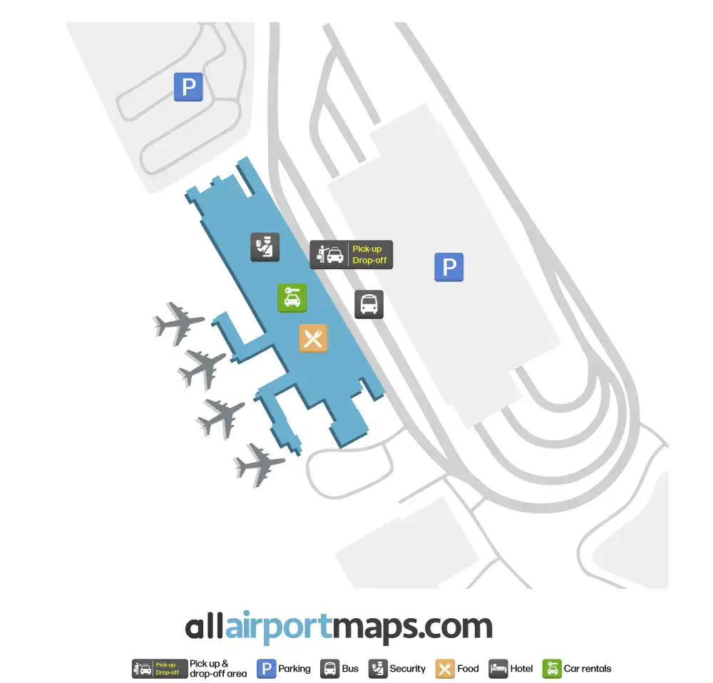 Mapa de la terminal del Westchester County