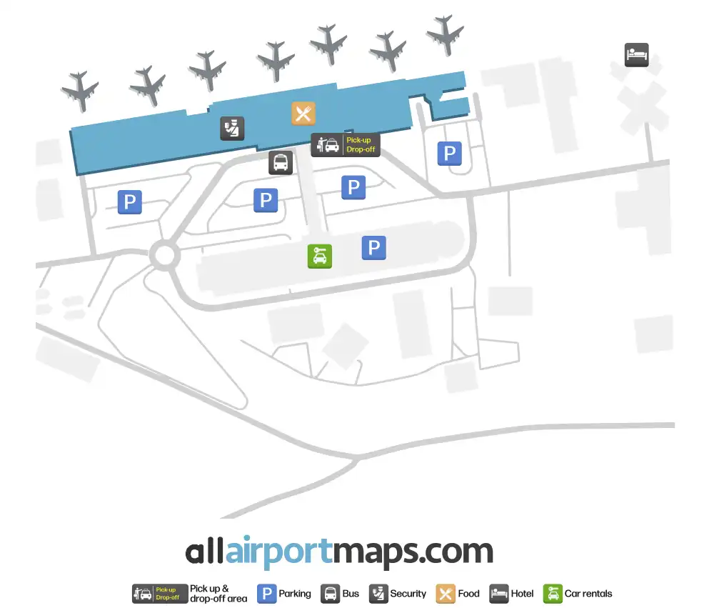 Mapa de la terminal del Aeropuerto de Innsbruck