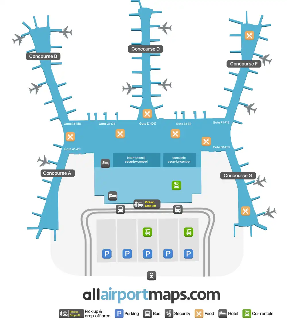 Mapa de la terminal del Aeropuerto Internacional Istanbul