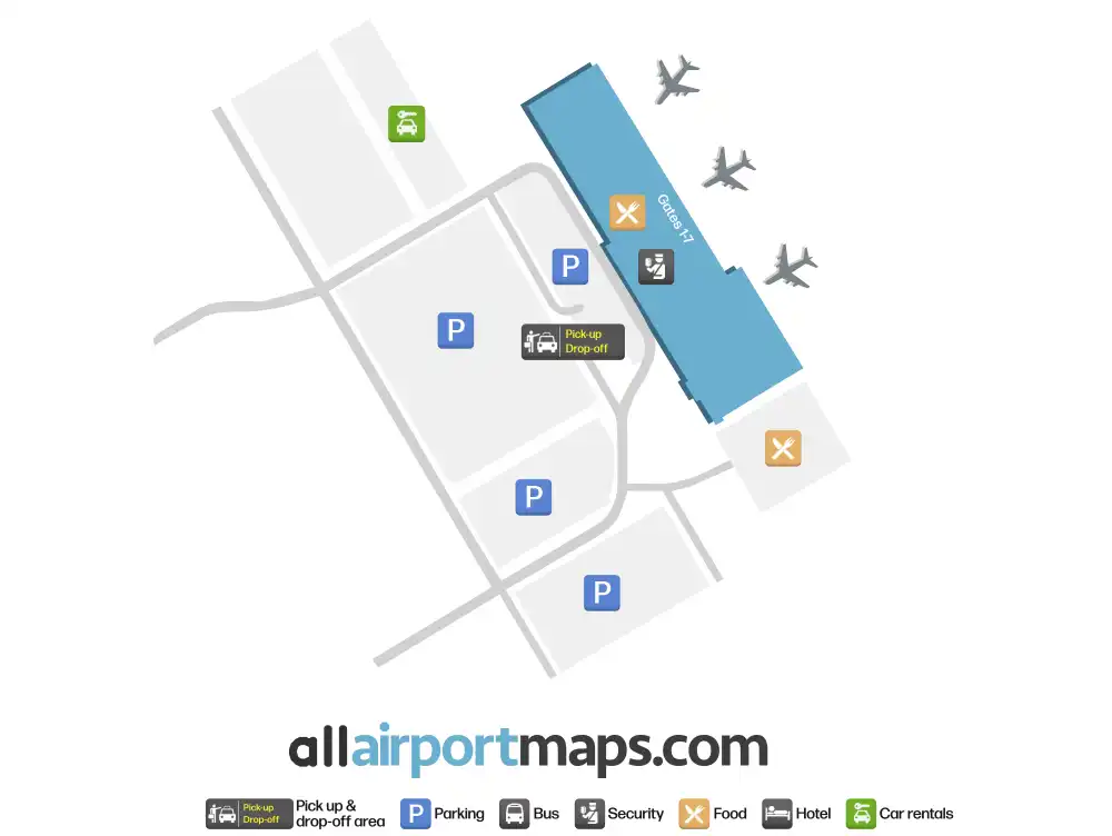 Mapa de la terminal del Punta Gorda