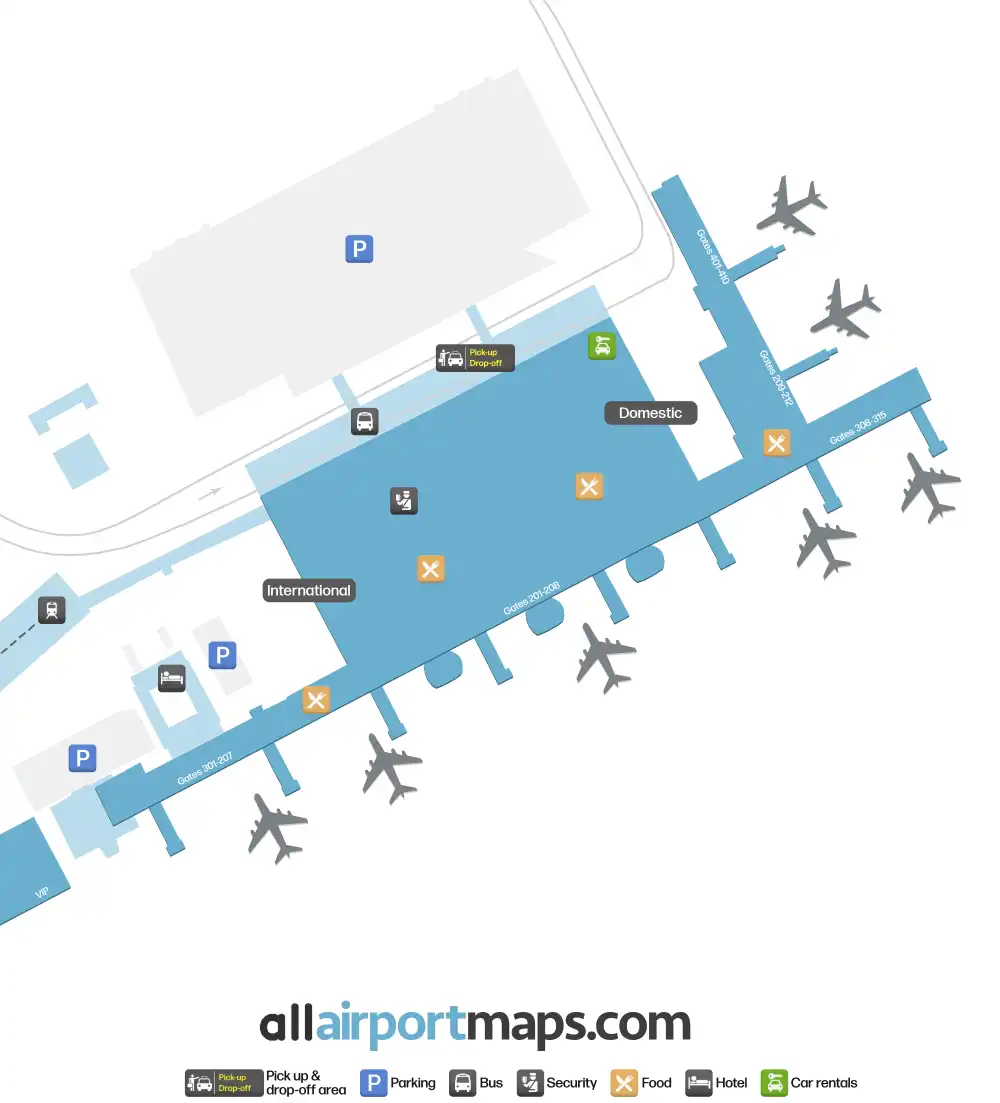 Mapa de la terminal del Aeropuerto Internacional Sabiha Gökçen
