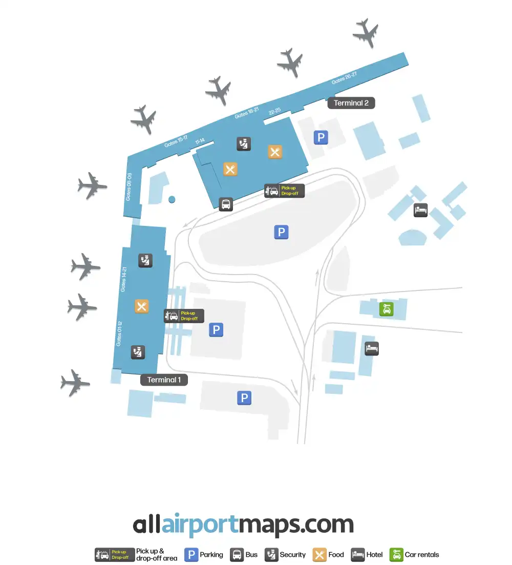 Mapa de la terminal del Aeropuerto Internacional de Tan Son Nhat